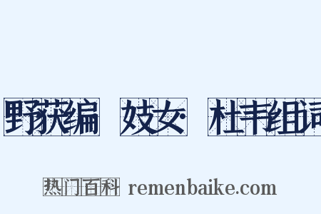 野获编·妓女·杜韦组词是什么意思的图片